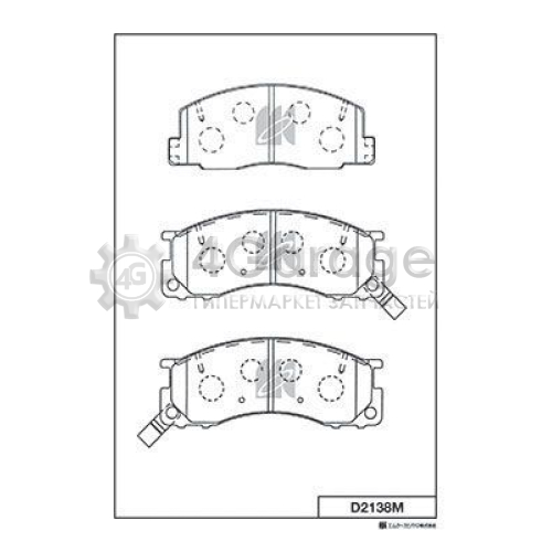 MK Kashiyama D2138M Комплект тормозных колодок дисковый тормоз