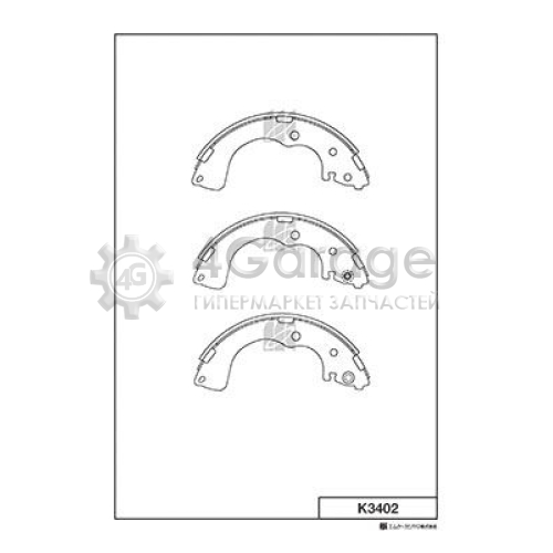 MK Kashiyama K3402 Комплект тормозных колодок