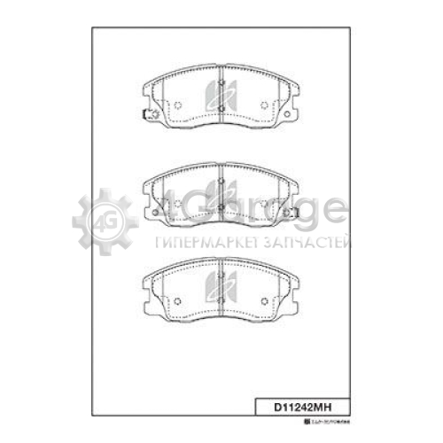 MK Kashiyama D11242MH Комплект тормозных колодок дисковый тормоз