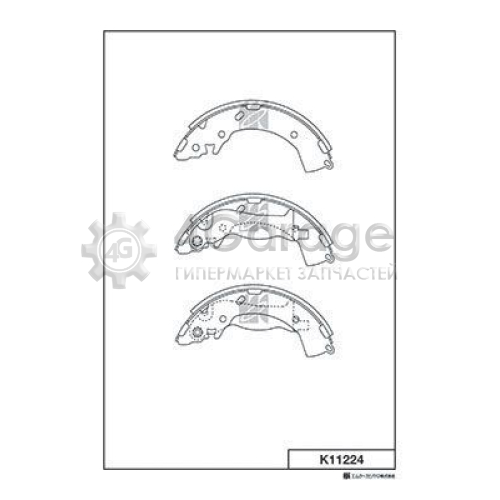 MK Kashiyama K11224 Комплект тормозных колодок