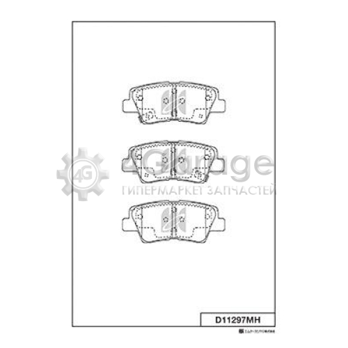 MK Kashiyama D11297MH Комплект тормозных колодок дисковый тормоз