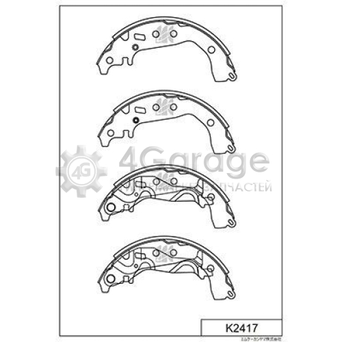 MK Kashiyama K2417 Комплект тормозных колодок