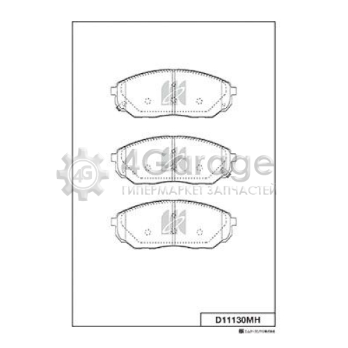 MK Kashiyama D11130MH Комплект тормозных колодок дисковый тормоз