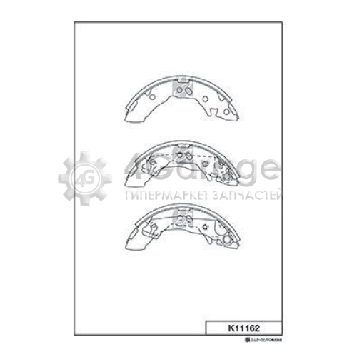 MK Kashiyama K11162 Комплект тормозных колодок