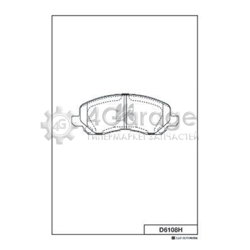 MK Kashiyama D6108H Комплект тормозных колодок дисковый тормоз