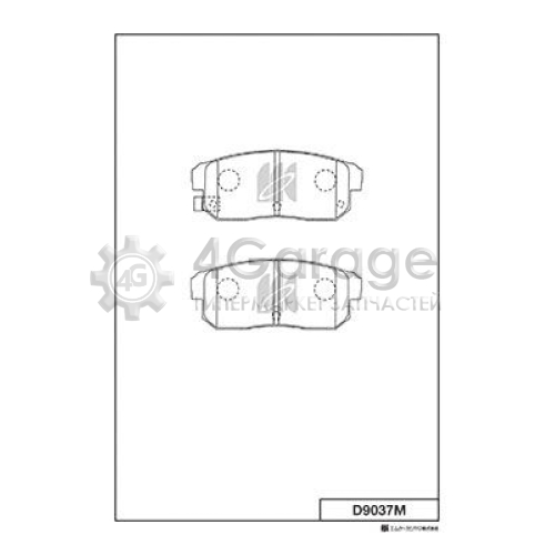 MK Kashiyama D9037M Комплект тормозных колодок дисковый тормоз