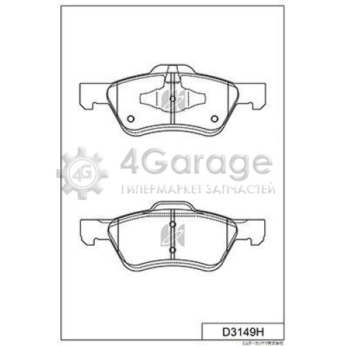 MK Kashiyama D3149H Комплект тормозных колодок дисковый тормоз