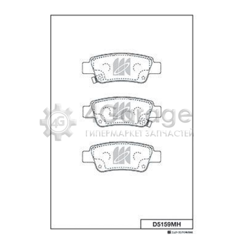 MK Kashiyama D5159MH Комплект тормозных колодок дисковый тормоз