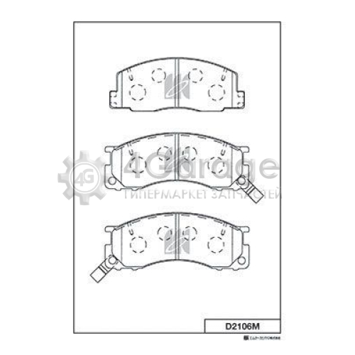 MK Kashiyama D2106M Комплект тормозных колодок дисковый тормоз