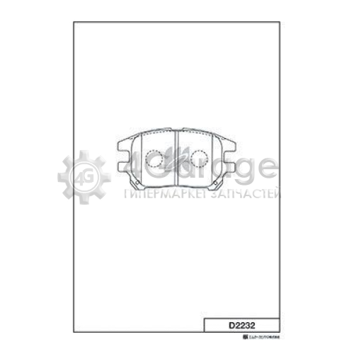MK Kashiyama D2232 Комплект тормозных колодок дисковый тормоз