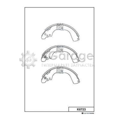 MK Kashiyama K6723 Комплект тормозных колодок