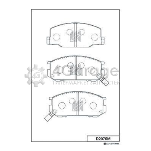 MK Kashiyama D2075M Комплект тормозных колодок дисковый тормоз