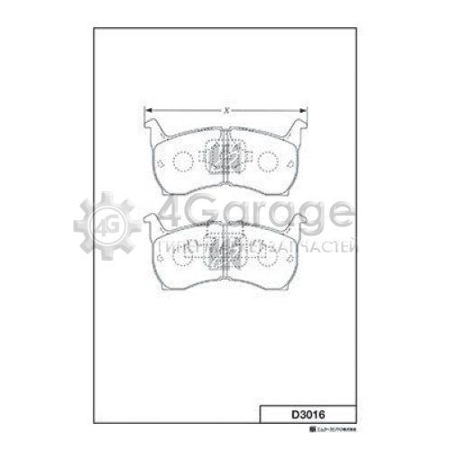 MK Kashiyama D3016 Комплект тормозных колодок дисковый тормоз