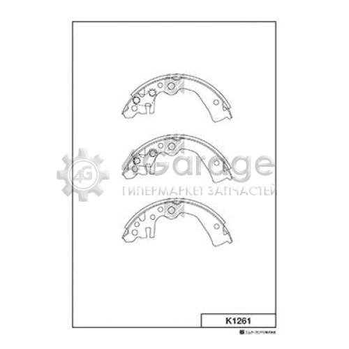 MK Kashiyama K1261 Комплект тормозных колодок
