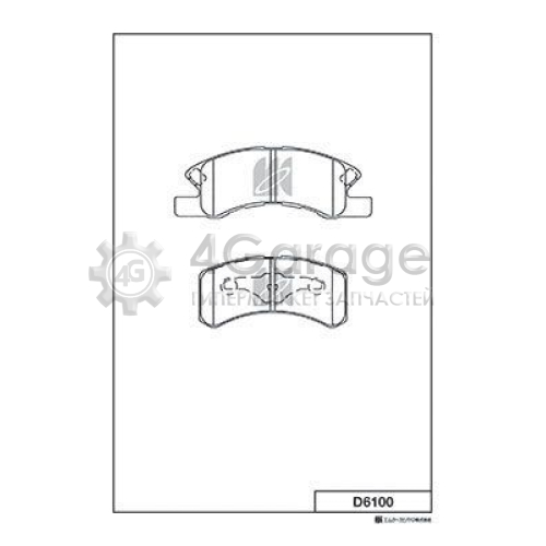 MK Kashiyama D6100 Комплект тормозных колодок дисковый тормоз
