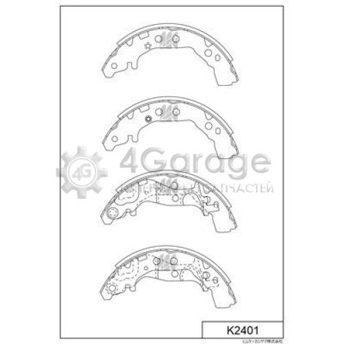 MK Kashiyama K2401 Комплект тормозных колодок