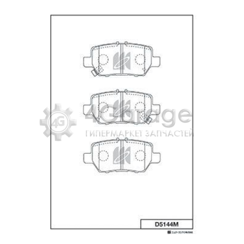 MK Kashiyama D5144M Комплект тормозных колодок дисковый тормоз