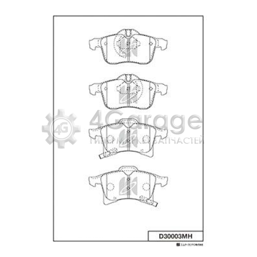 MK Kashiyama D30003MH Комплект тормозных колодок дисковый тормоз