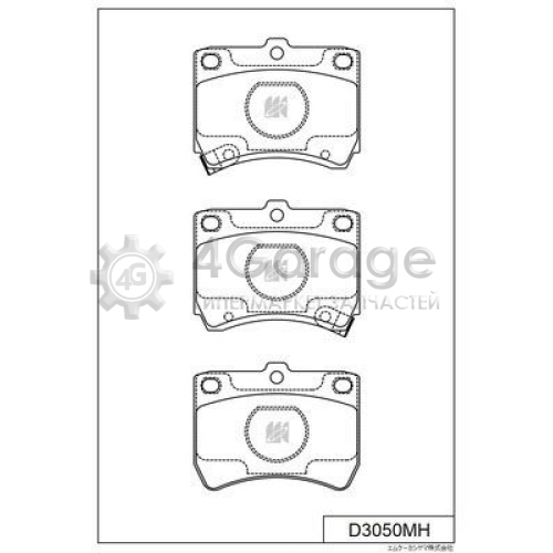 Купить Комплект тормозных колодок дисковый тормоз MK Kashiyama D3050MH в гипермаркете запчастей!