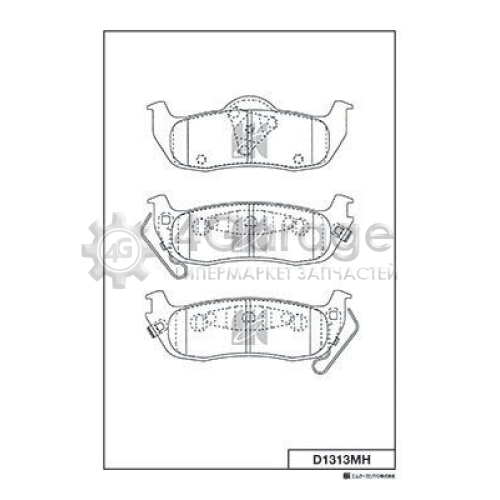 MK Kashiyama D1313MH Комплект тормозных колодок дисковый тормоз