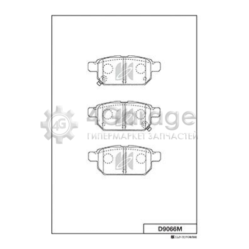 MK Kashiyama D9066M Комплект тормозных колодок дисковый тормоз