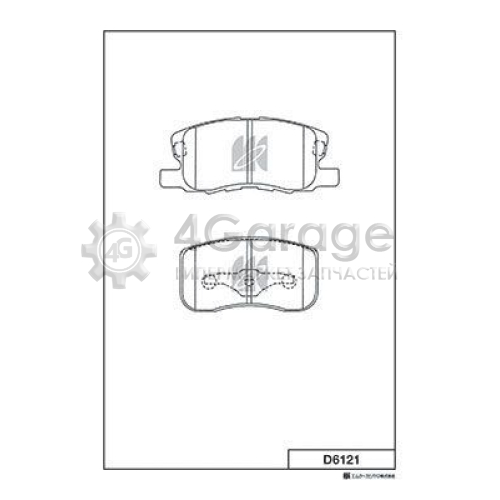 MK Kashiyama D6121 Комплект тормозных колодок дисковый тормоз