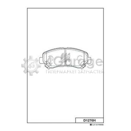 MK Kashiyama D1276H Комплект тормозных колодок дисковый тормоз