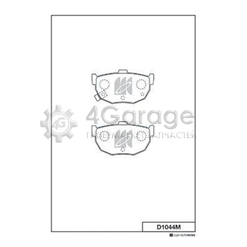 MK Kashiyama D1044M Комплект тормозных колодок дисковый тормоз