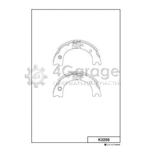 MK Kashiyama K2298 Комплект тормозных колодок стояночная тормозная система