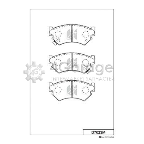 MK Kashiyama D7023M Комплект тормозных колодок дисковый тормоз