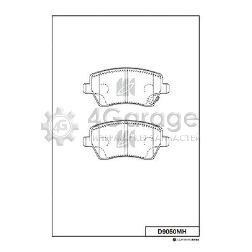 MK Kashiyama D9050MH Комплект тормозных колодок дисковый тормоз