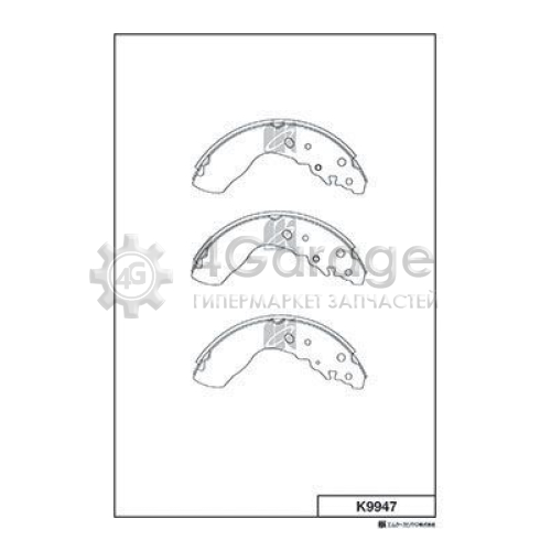 MK Kashiyama K9947 Комплект тормозных колодок