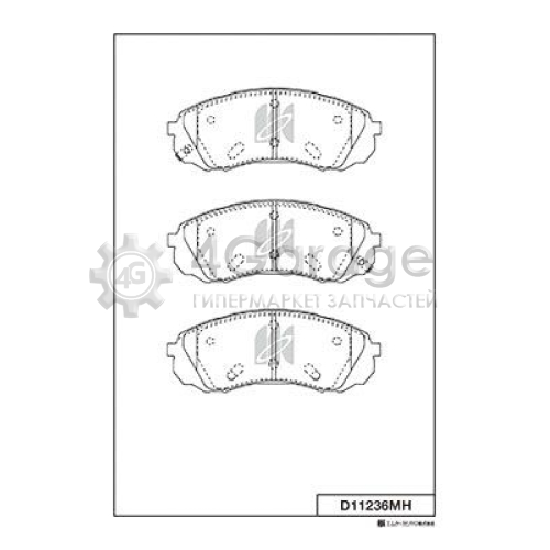 MK Kashiyama D11236MH Комплект тормозных колодок дисковый тормоз