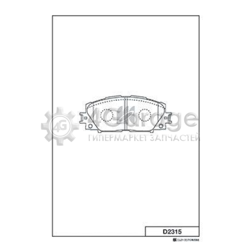 MK Kashiyama D2315 Комплект тормозных колодок дисковый тормоз