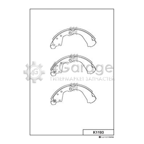 MK Kashiyama K1193 Комплект тормозных колодок