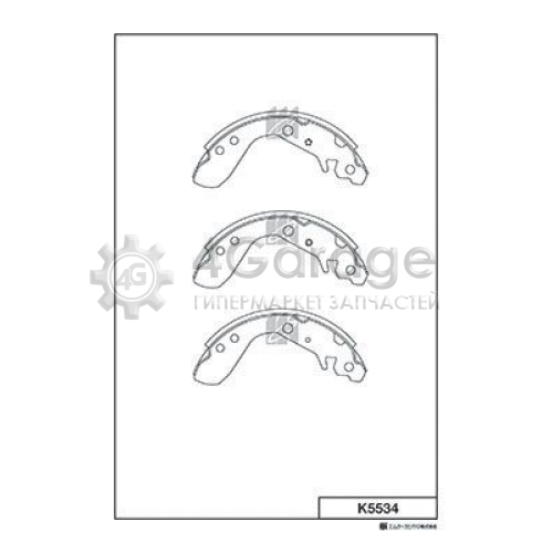 MK Kashiyama K5534 Комплект тормозных колодок