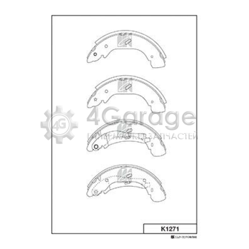 MK Kashiyama K1271 Комплект тормозных колодок