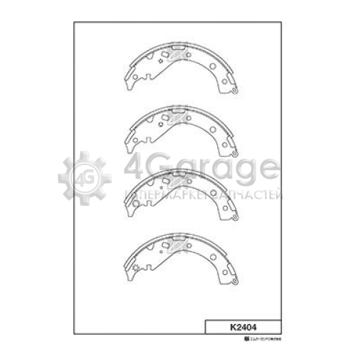 MK Kashiyama K2404 Комплект тормозных колодок