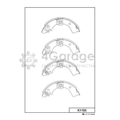MK Kashiyama K1185 Комплект тормозных колодок