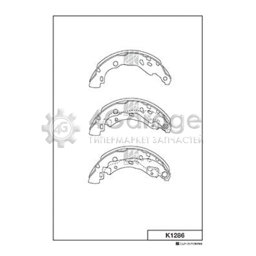 MK Kashiyama K1286 Комплект тормозных колодок