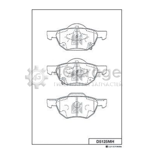 MK Kashiyama D5125MH Комплект тормозных колодок дисковый тормоз