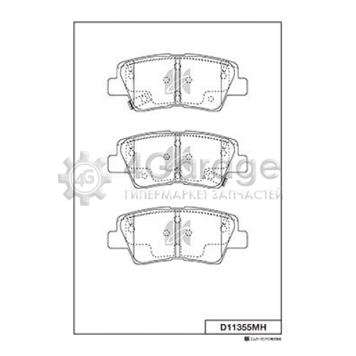 MK Kashiyama D11355MH Комплект тормозных колодок дисковый тормоз