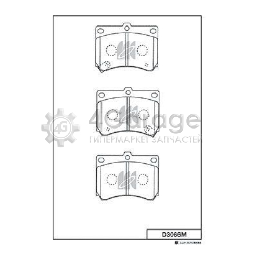 MK Kashiyama D3066M Комплект тормозных колодок дисковый тормоз