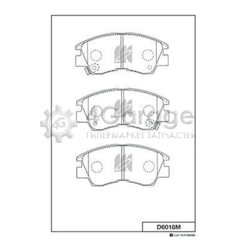 MK Kashiyama D6018M Комплект тормозных колодок дисковый тормоз