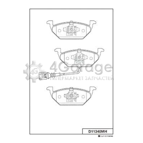 MK Kashiyama D11340MH Комплект тормозных колодок дисковый тормоз