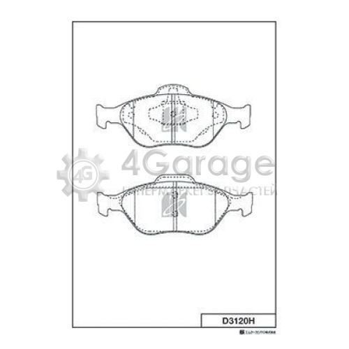 MK Kashiyama D3120H Комплект тормозных колодок дисковый тормоз