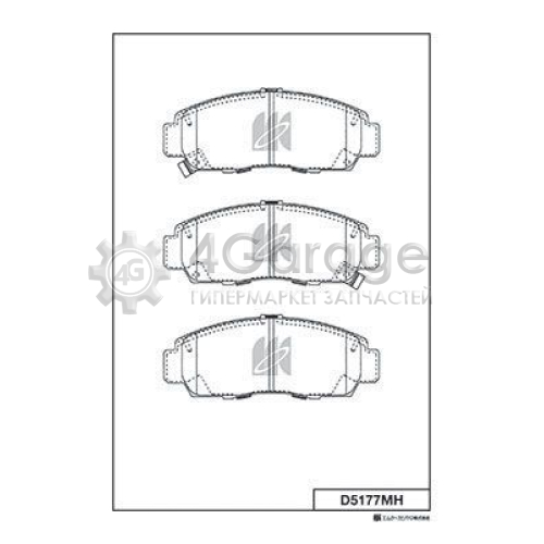 MK Kashiyama D5177MH Комплект тормозных колодок дисковый тормоз
