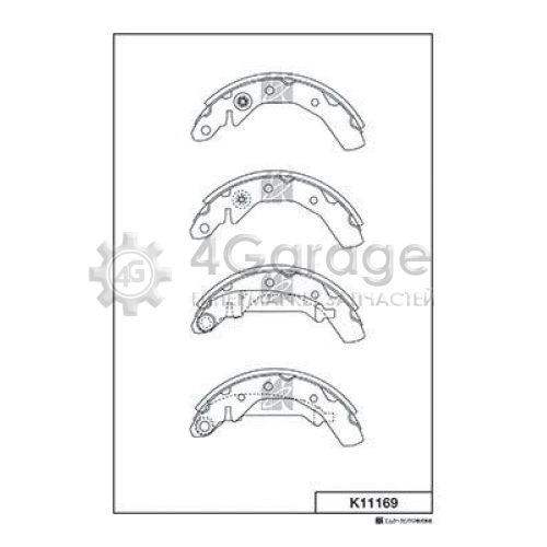 MK Kashiyama K11169 Комплект тормозных колодок