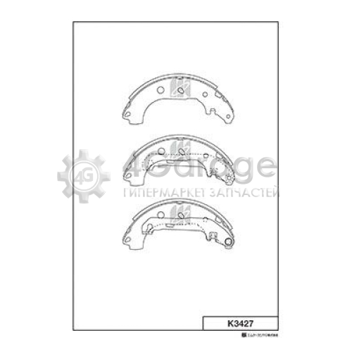 MK Kashiyama K3427 Комплект тормозных колодок