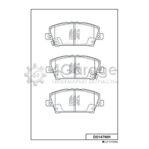 MK Kashiyama D5147MH Комплект тормозных колодок дисковый тормоз